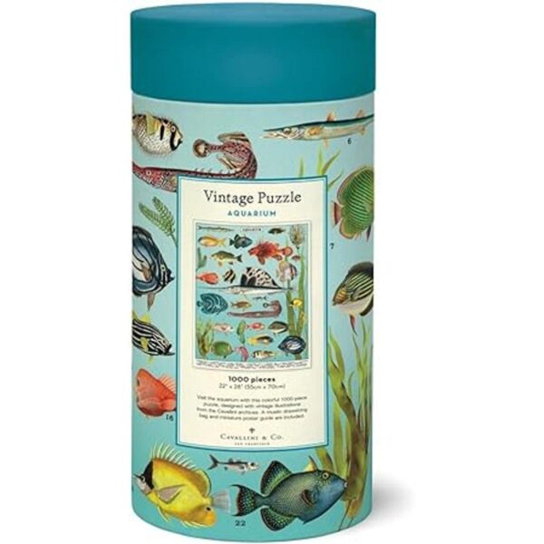 Cavallini Rompecabezas de 1000 piezas acuario vintage_2