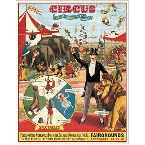 Cavallini Vintage Circus Jigsaw Puzzle 1000 piezas_2