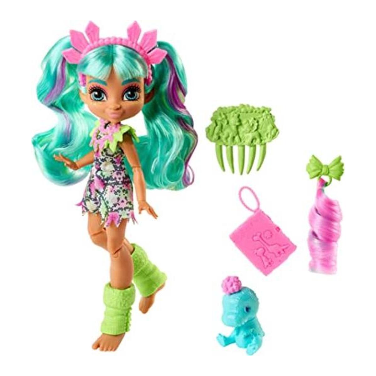Cave Club Muñeca Rockelle 8 10 pulgadas pelo verde