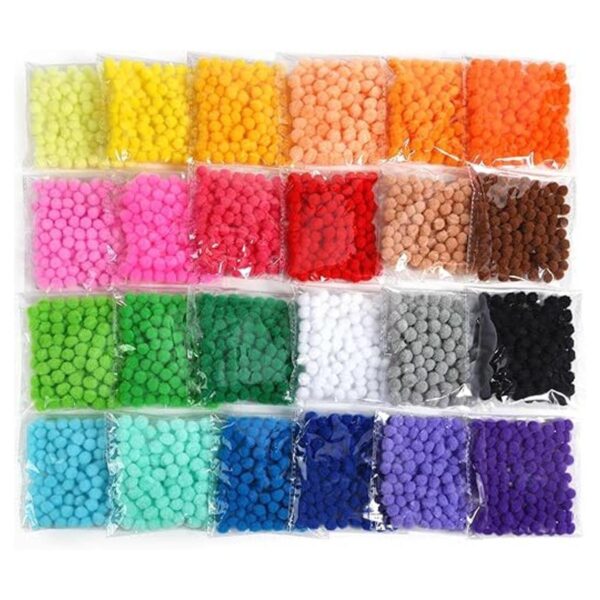 Caydo 2400 pompones de 0.39 pulgadas bolas de pompones