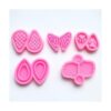 Cayway Moldes de resina de silicona para aretes 5 pares