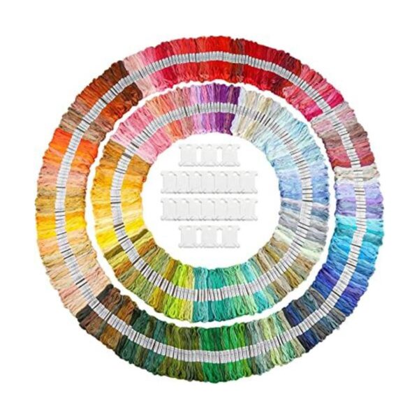 Caydo Hilo de bordado de 447 colores hilos de punto de