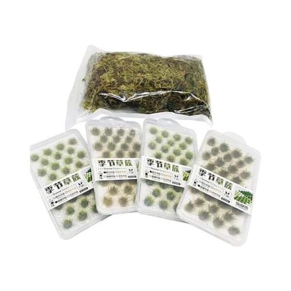 Cayway Kit de 128 piezas de césped estático modelo de