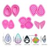 Cayway Moldes de resina de silicona para aretes 5 pares