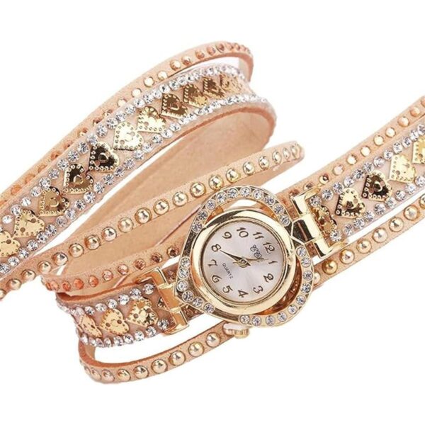 CdyBox Reloj de pulsera para mujer con incrustaciones de