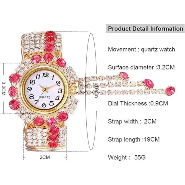 CdyBox Paquete de 3 relojes de cuarzo para mujer pulsera_3