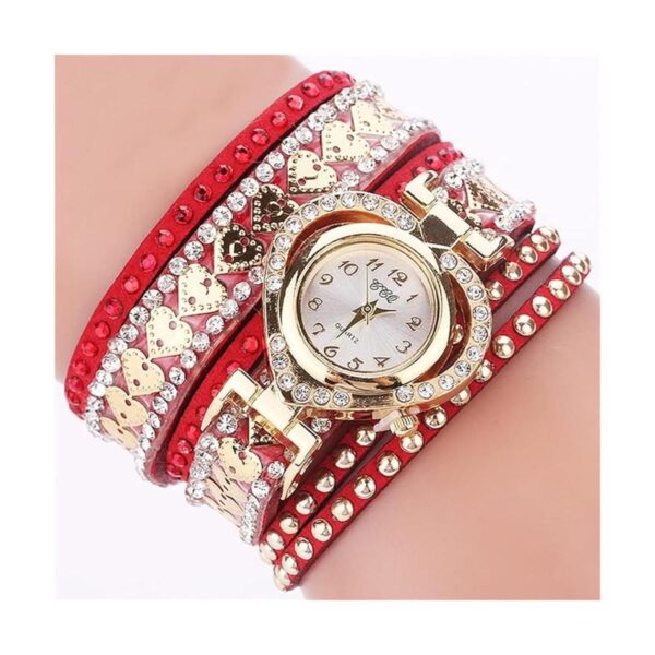 CdyBox Reloj de pulsera para mujer con incrustaciones de