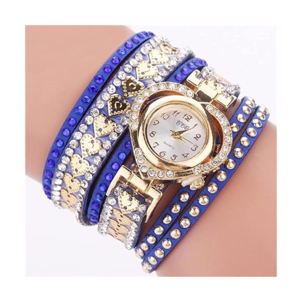CdyBox Reloj de pulsera para mujer con incrustaciones de