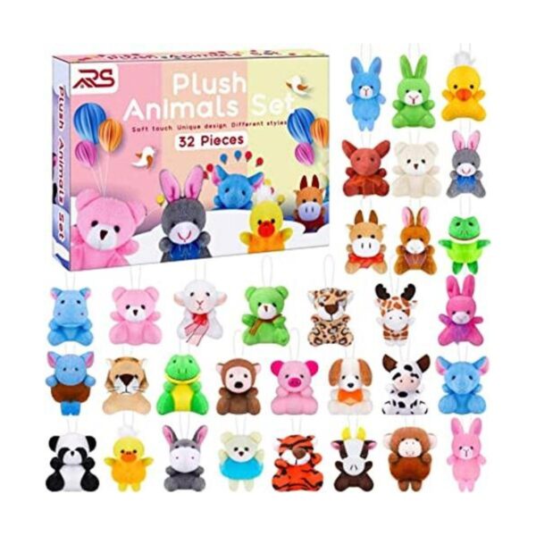Ruisita Paquete de 32 mini juguetes de peluche de animales_1