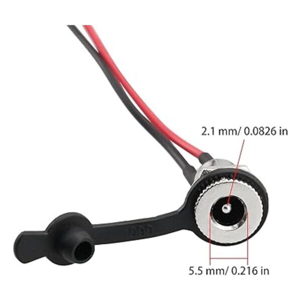 Ruiwaer 5 juegos de 0.217 x 0.083 in DC Power Jack Socket_2