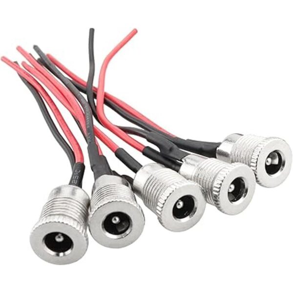 Ruiwaer 5 juegos de 0.217 x 0.083 in DC Power Jack Socket_5