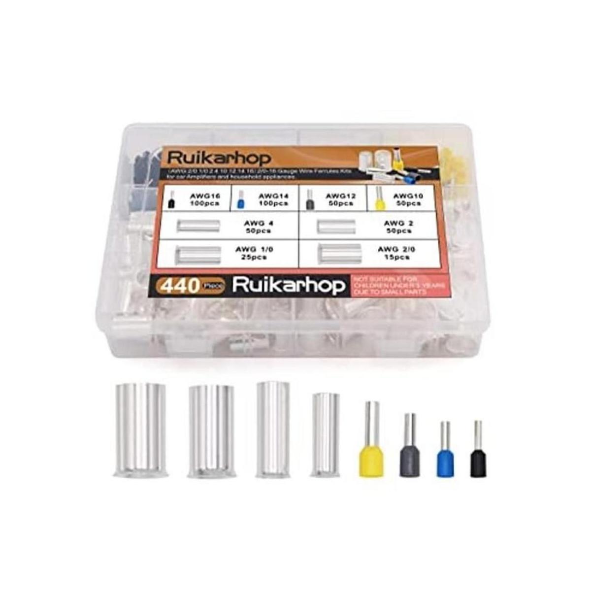 Ruikarhop 440 piezas AWG 20 10 2 4 10 12 14 16 kits de