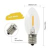 RuiAoTD Bombillas LED C9 de 06 W equivalentes a 7 W C9 de_2