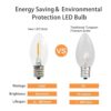 RuiAoTD Bombillas LED C9 de 06 W equivalentes a 7 W C9 de_4