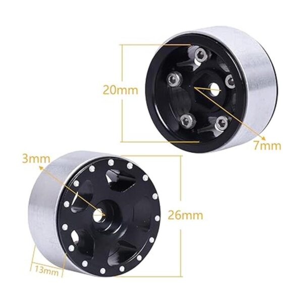 Ruedas Beadlock de aluminio CNC de 1 pulgada para piezas_4