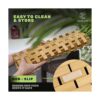 Ruckaye Tapete de baño de bambú de 24 x 16 pulgadas con_4