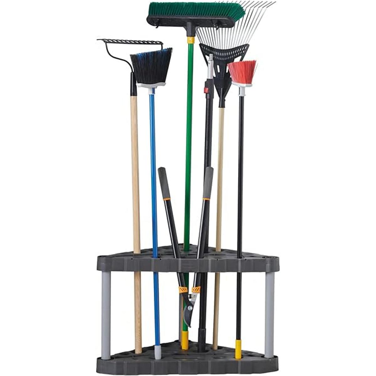 Rubbermaid Estante de torre para herramientas de esquina