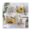 Royalours Home Sweet Home Juego de 4 fundas de almohada