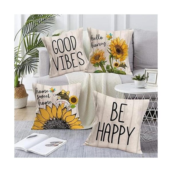 Royalours Home Sweet Home Juego de 4 fundas de almohada