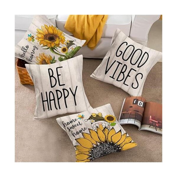 Royalours Home Sweet Home Juego de 4 fundas de almohada