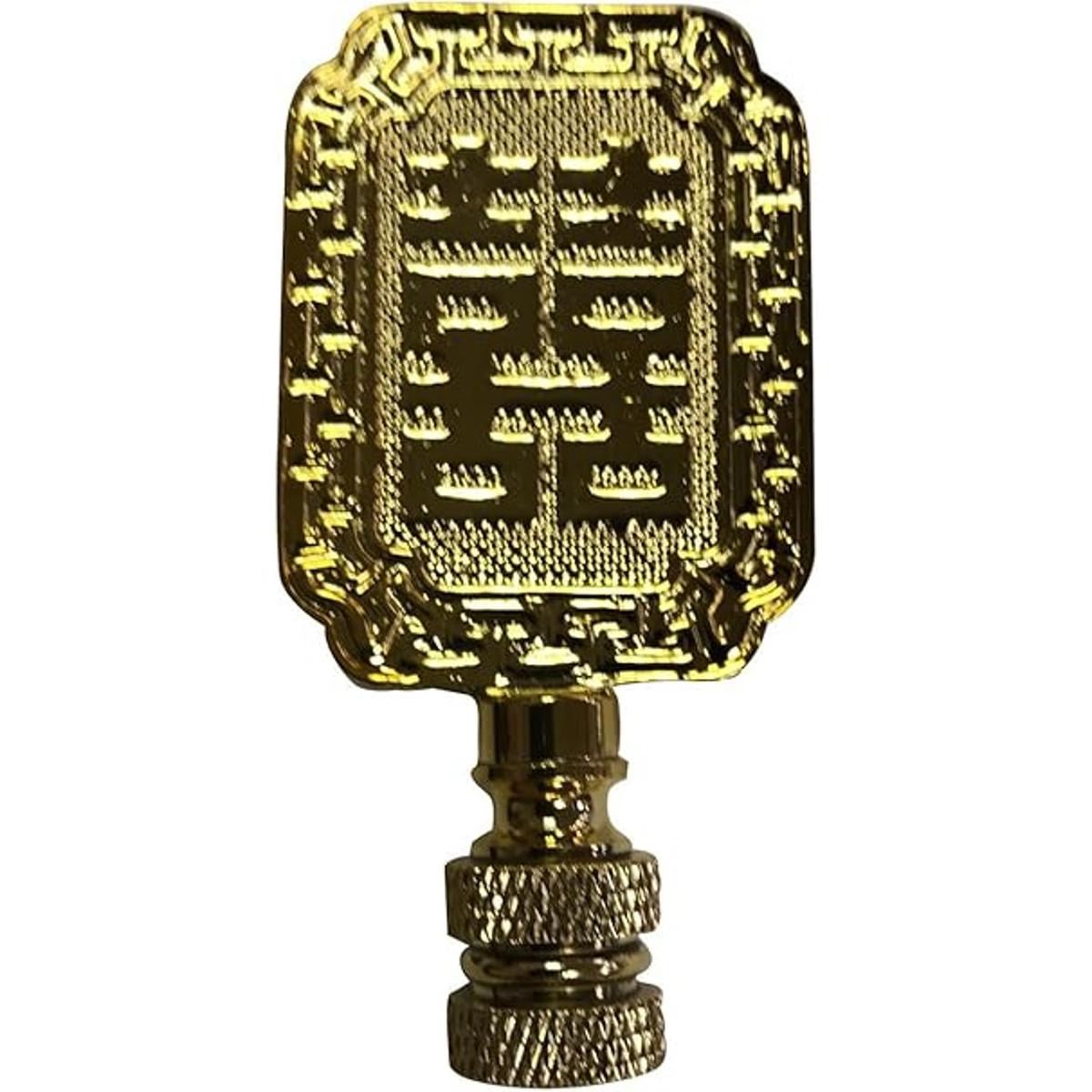 Royal diseños Chinease Joy Símbolo lámpara Finial F5027PB1