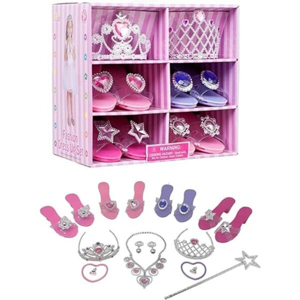 Royal Dreams Juego de zapatos de princesa y tiara._1
