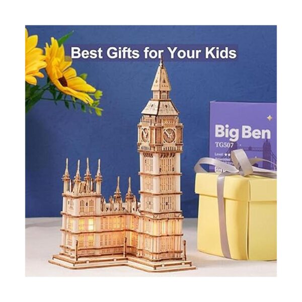 Rowood Rompecabezas 3D para adultos kit de madera Big Ben_3
