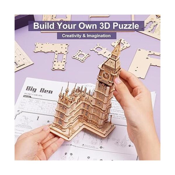 Rowood Rompecabezas 3D para adultos kit de madera Big Ben_6