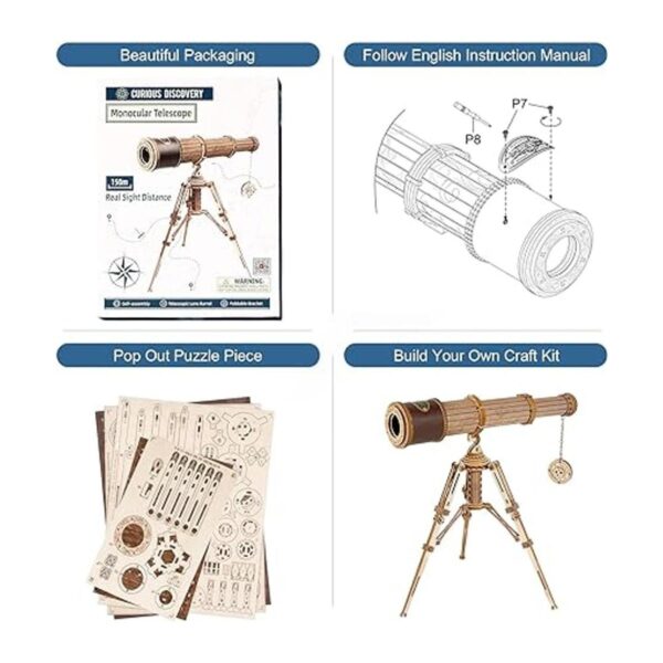 Rowood Rompecabezas 3D de telescopio para adultos kit de_3
