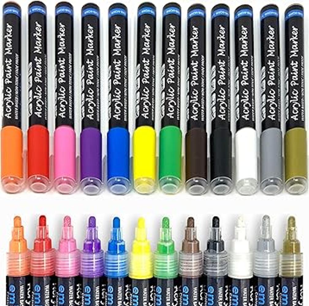 Rotuladores de pintura acrílica juego de 12 colores