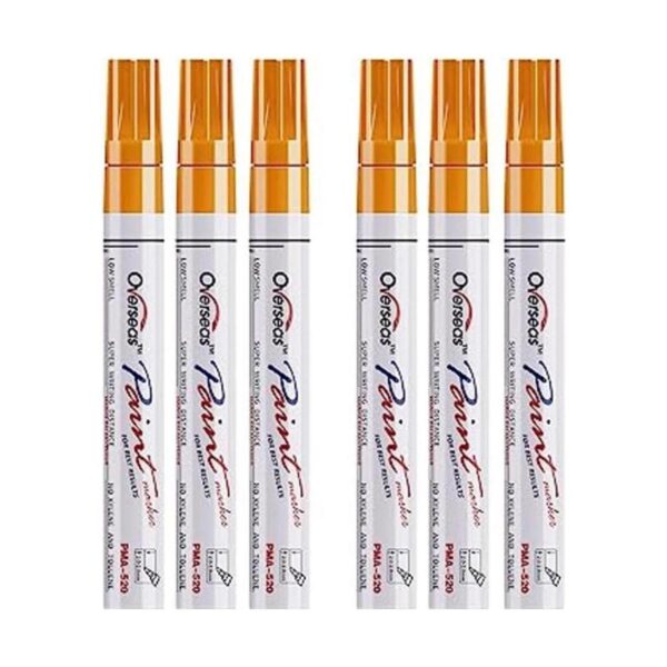 Rotuladores de pintura naranja Paquete de 6 rotuladores