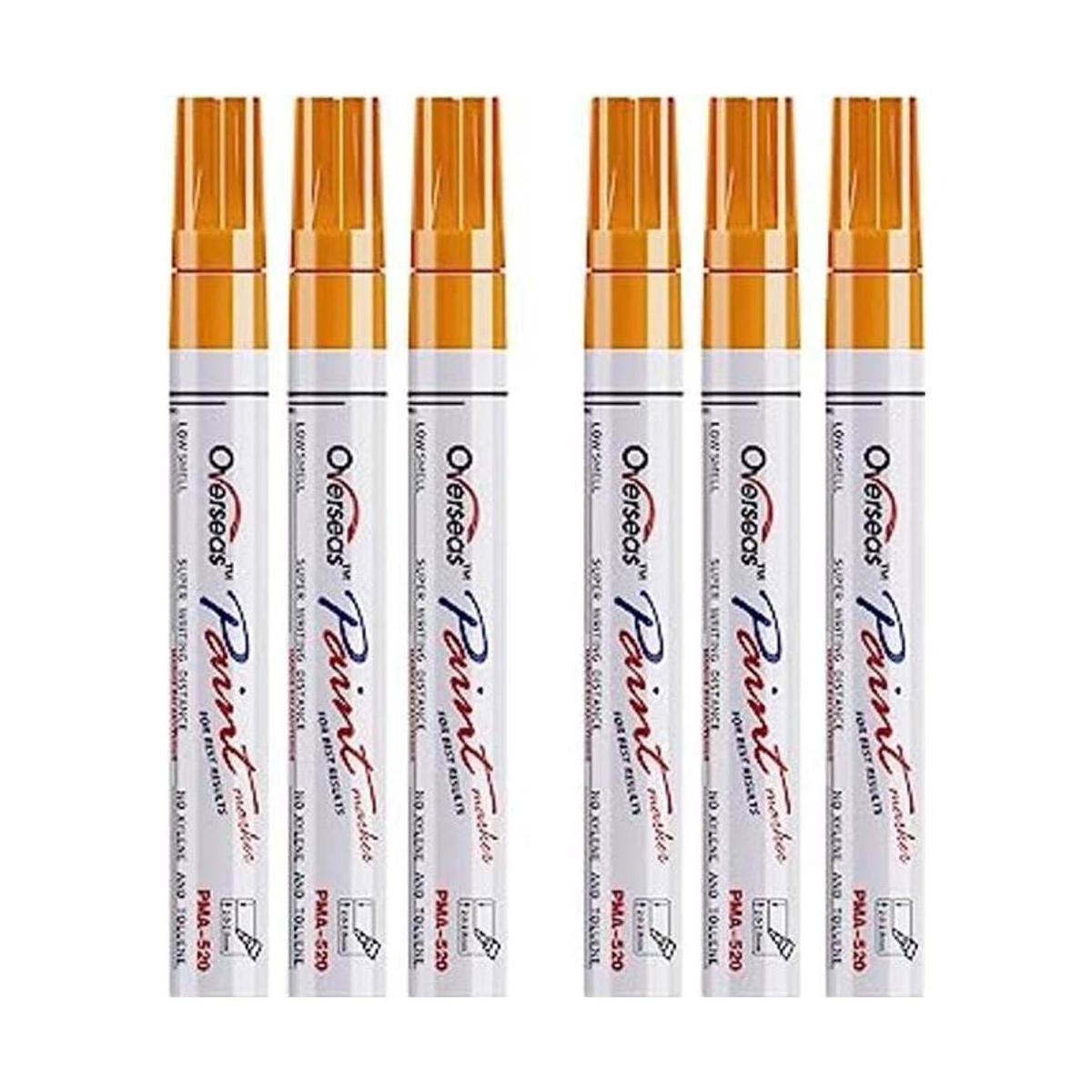 Rotuladores de pintura naranja Paquete de 6 rotuladores
