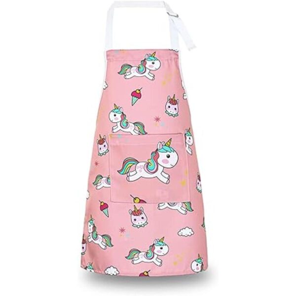 RosieLily Delantal infantil para niñas unicornio delantal