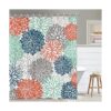 RosieLily Juego de cortinas de ducha florales con 12