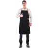 RosieLily Delantal de chef para hombres negro delantal con