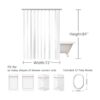 RosieLily Juego de cortinas de ducha florales con 12