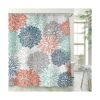 RosieLily Juego de cortinas de ducha florales con 12