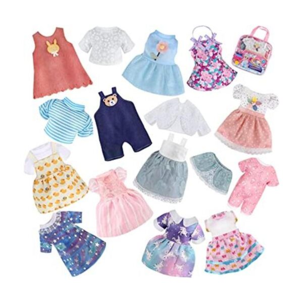 Ropa y accesorios de muñeca para niña 12 juegos de ropa_1