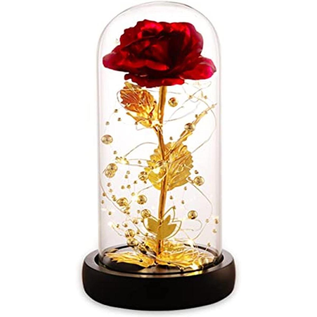 Rosa de la Bella y la Bestia regalos para ella regalo de