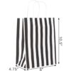 Ronvir 100 bolsas de regalo a rayas negras de 8 x 4.75 x_2