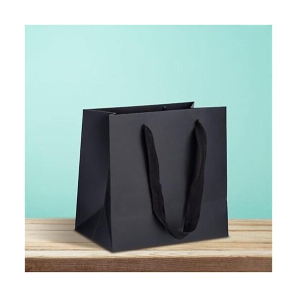 Ronvir 25 bolsas de regalo negras de 8.6 x 3.9 x 7_4