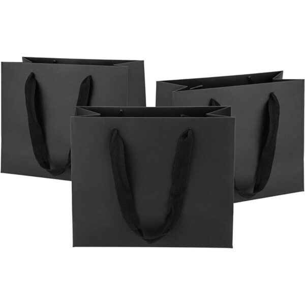 Ronvir 25 bolsas de regalo negras de 8.6 x 3.9 x 7_1