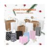 Ronvir 100 bolsas de regalo a rayas negras de 8 x 4.75 x_5