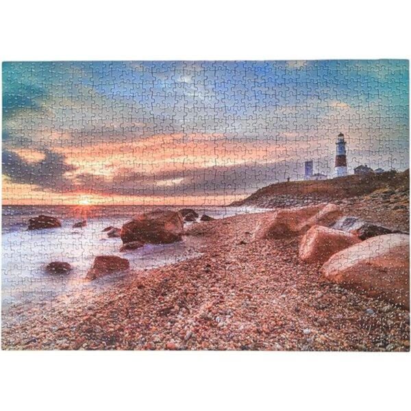 Rompecabezas de faro de Montauk 1000 piezas para adultos_2