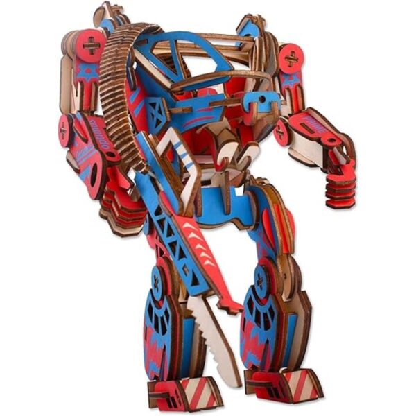 Rompecabezas de madera 3D DIY Robot mecánico modelo de_1