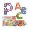 Rompecabezas de madera jumbo del alfabeto ABC con letras