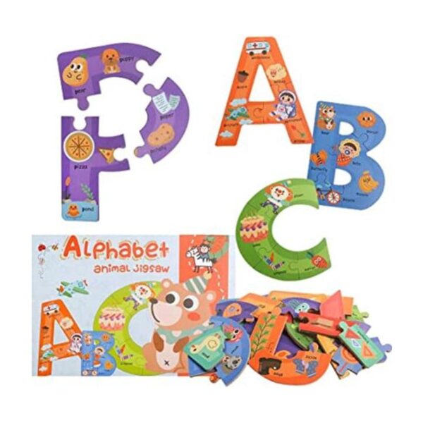Rompecabezas de madera jumbo del alfabeto ABC con letras