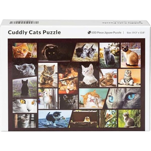 Rompecabezas de 500 piezas de Cuddly Cats Cute Cat Lover_5