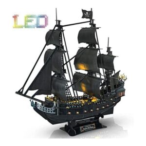 Rompecabezas 3D para adultos barco pirata LED Queen_1