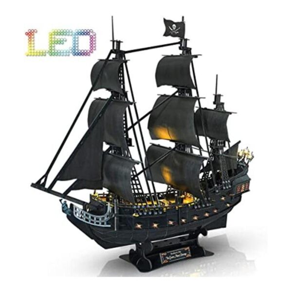Rompecabezas 3D para adultos barco pirata LED Queen_1